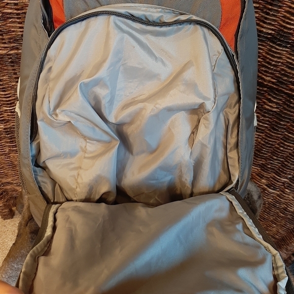 Lands' End Kids Backpack Gray Orange Laptop School Women's Hiking Gorpcore Camp - Picture 6 of 15